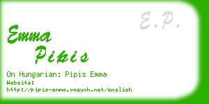 emma pipis business card